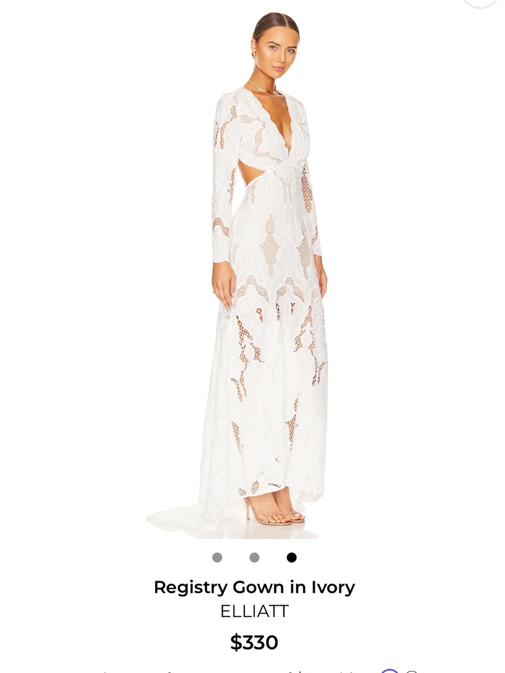 Elliatt Registry Gown in Ivory Lace Maxi dress